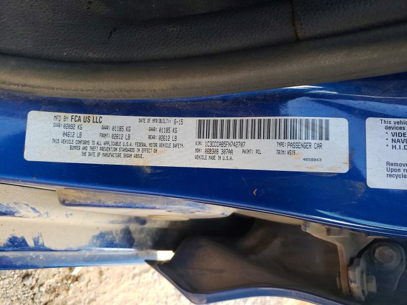 2015 Chrysler 200 მანქანა იყიდება აუქციონზე, vin: 1C3CCCAB5FN742707, აუქციონის ნომერი: 49881866