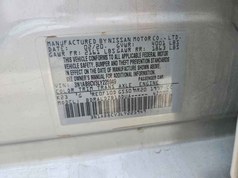 Aukcja sprzedaży 2020 Nissan Sentra, vin: 3N1AB8CV3LY225949, numer aukcji: 50354646