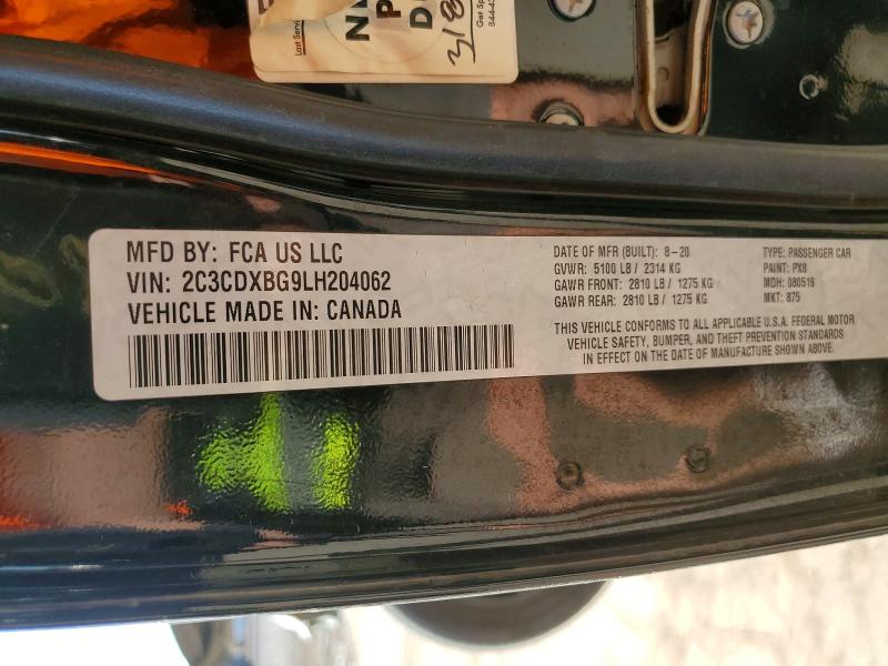 Продажа на аукционе авто 2020 Dodge Charger, vin: 2C3CDXBG9LH204062, номер лота: 50501796