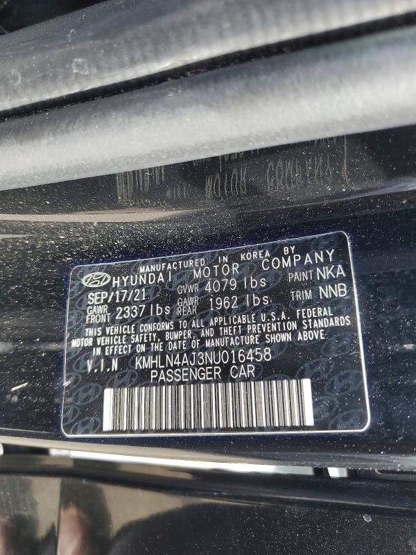 Продаж на аукціоні авто 2022 Hyundai Elantra, vin: KMHLN4AJ3NU016458, номер лоту: 50127616