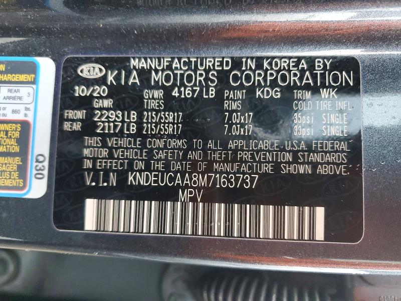 2021 Kia Seltos მანქანა იყიდება აუქციონზე, vin: KNDEUCAA8M7163737, აუქციონის ნომერი: 52084956