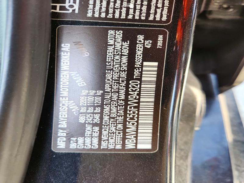 49735806 :رقم المزاد ، WBAVM5C55FVV94320 vin ، 2015 Bmw X1 مزاد بيع
