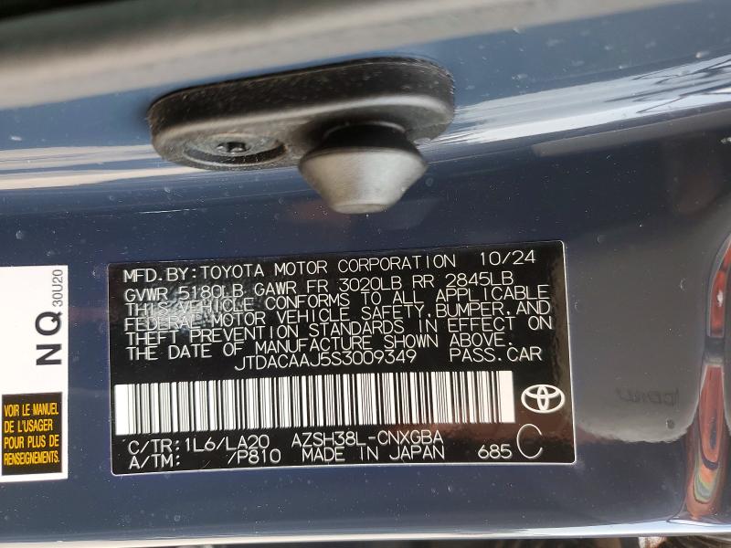 52133716 :رقم المزاد ، JTDACAAJ5S3009349 vin ، 2025 Toyota Crown Signia مزاد بيع