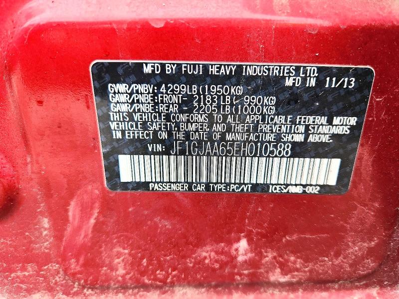 Продаж на аукціоні авто 2014 Subaru Impreza, vin: JF1GJAA65EH010588, номер лоту: 48672106