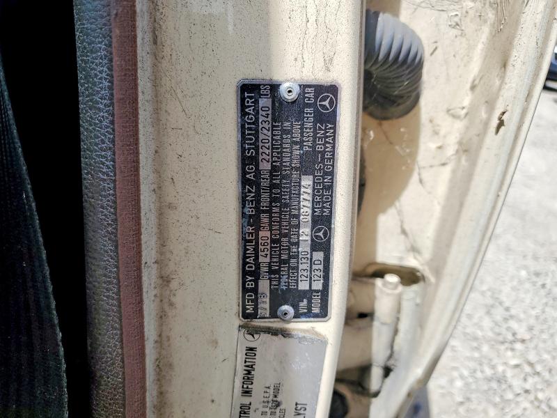 Продаж на аукціоні авто 1978 Mercedes Benz 300, vin: 12313012087774, номер лоту: 48819406