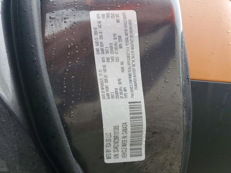 49839606 :رقم المزاد ، 2C4RC1N72NR101385 vin ، 2022 Chrysler Pacifica مزاد بيع