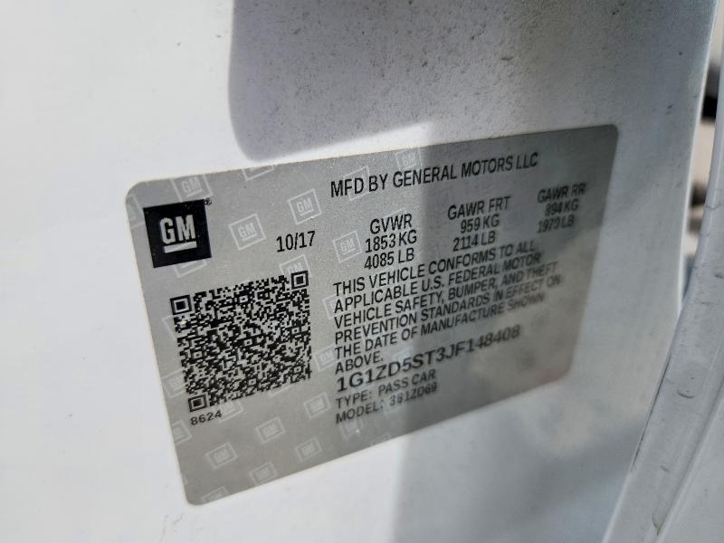 Продаж на аукціоні авто 2018 Chevrolet Malibu, vin: 1G1ZD5ST3JF148408, номер лоту: 49464636