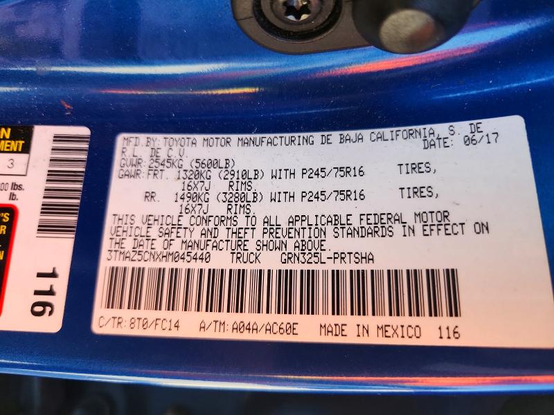 51368066 :رقم المزاد ، 3TMAZ5CNXHM045440 vin ، 2017 Toyota Tacoma مزاد بيع