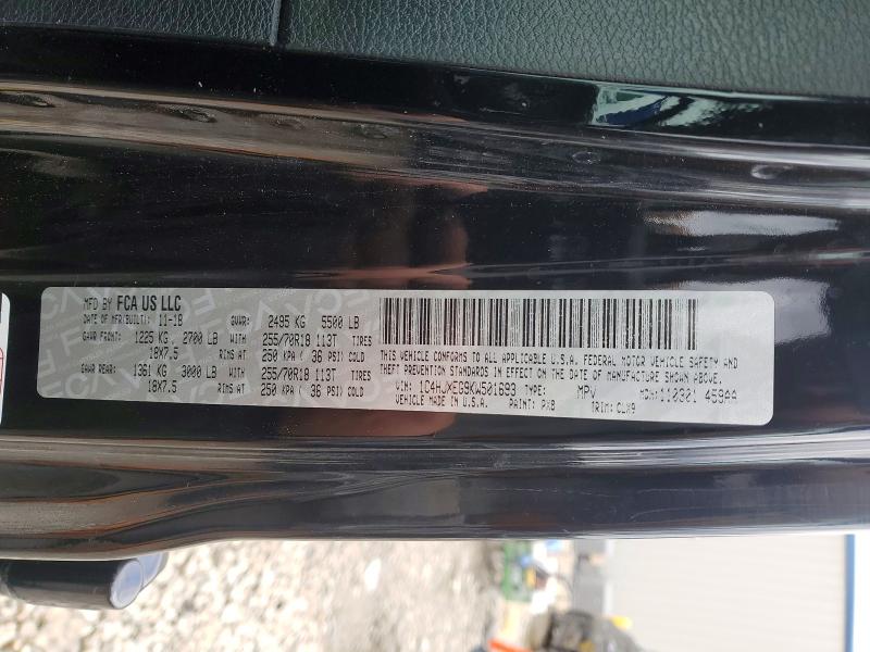 51635466 :رقم المزاد ، 1C4HJXEG9KW501693 vin ، 2019 Jeep Wrangler Unlimited مزاد بيع
