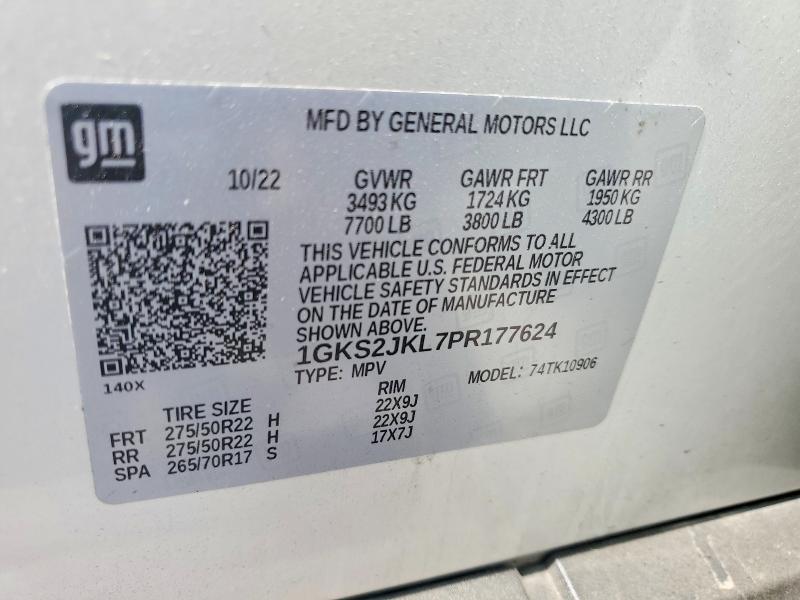 Продаж на аукціоні авто 2023 Gmc Yukon Xl, vin: 1GKS2JKL7PR177624, номер лоту: 50055836