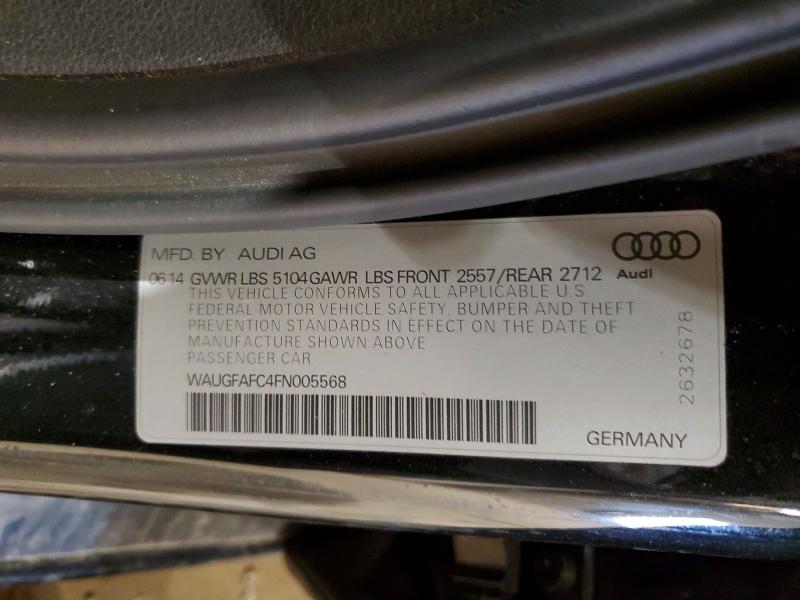 Продажа на аукционе авто 2015 Audi A6, vin: WAUGFAFC4FN005568, номер лота: 48804496