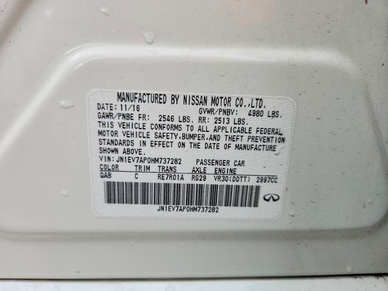 Продажа на аукционе авто 2017 Infiniti Q50, vin: JN1EV7AP0HM737282, номер лота: 48598206