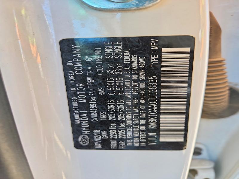 51440466 :رقم المزاد ، KM8K1CAA0JU138335 vin ، 2018 Hyundai Kona مزاد بيع