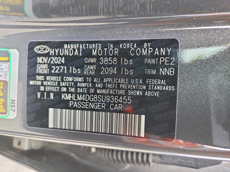 Продажа на аукционе авто 2025 Hyundai Elantra, vin: KMHLM4DG8SU936455, номер лота: 51003056