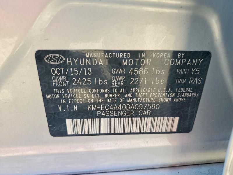 51044736 :رقم المزاد ، KMHEC4A40DA097590 vin ، 2013 Hyundai Sonata مزاد بيع