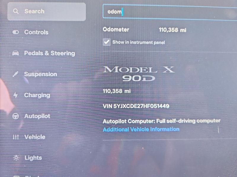 49955686 :رقم المزاد ، 5YJXCDE27HF051449 vin ، 2017 Tesla Model X مزاد بيع