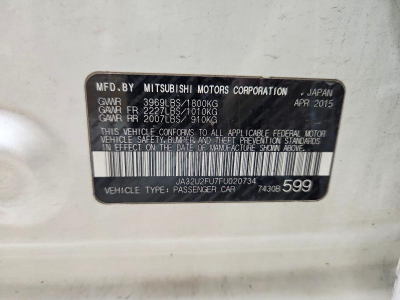 Продаж на аукціоні авто 2015 Mitsubishi Lancer, vin: JA32U2FU7FU020734, номер лоту: 48945246
