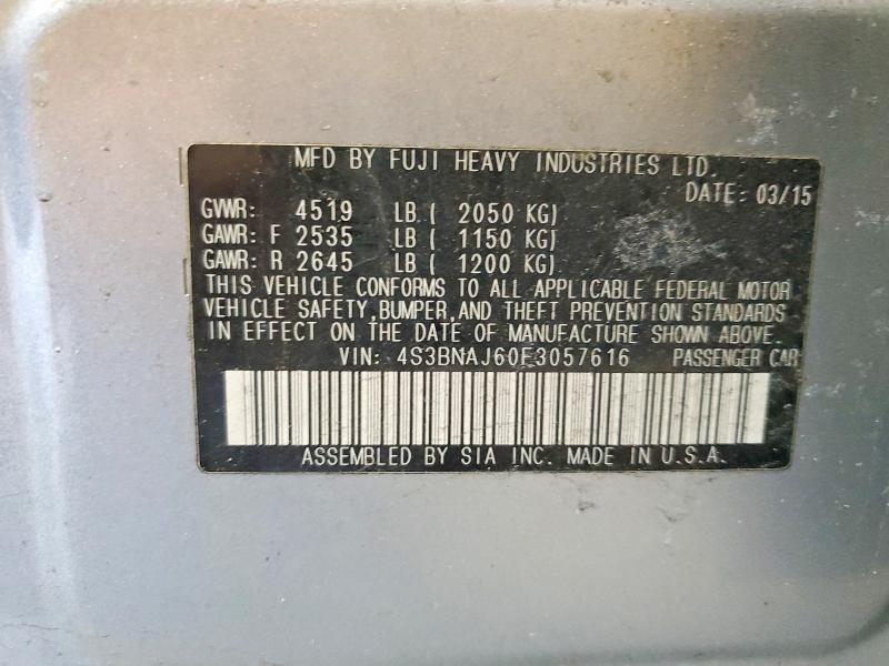 Aukcja sprzedaży 2015 Subaru Legacy, vin: 4S3BNAJ60F3057616, numer aukcji: 50872146