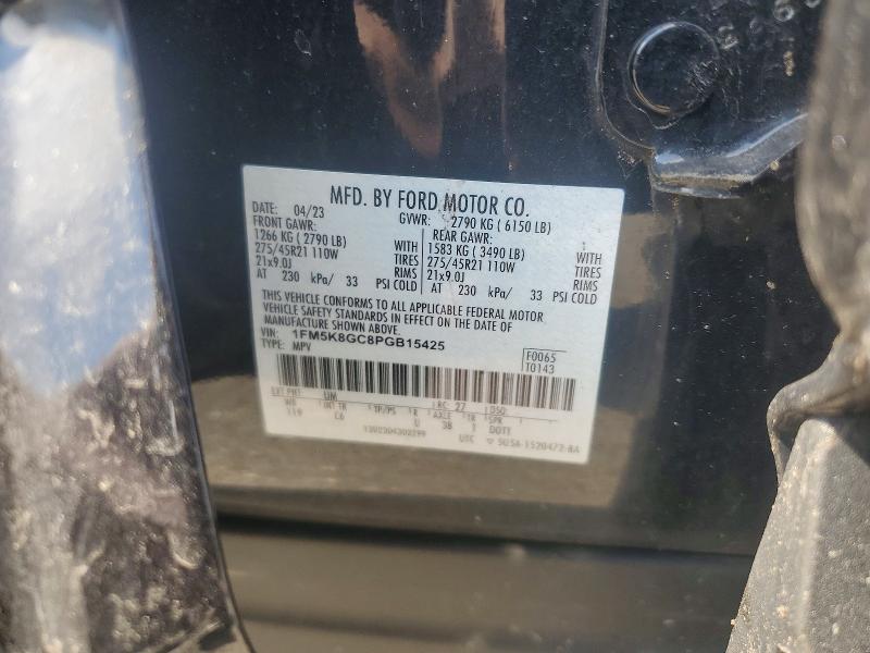 Продаж на аукціоні авто 2023 Ford Explorer, vin: 1FM5K8GC8PGB15425, номер лоту: 50845036