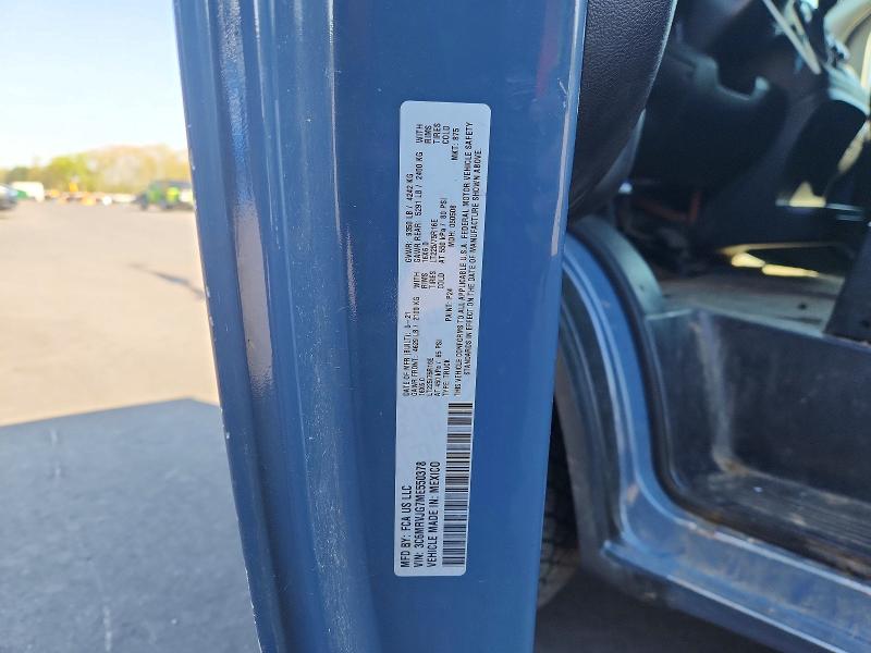Продажа на аукционе авто 2021 Ram Promaster 3500, vin: 3C6MRVJG7ME550378, номер лота: 50575406
