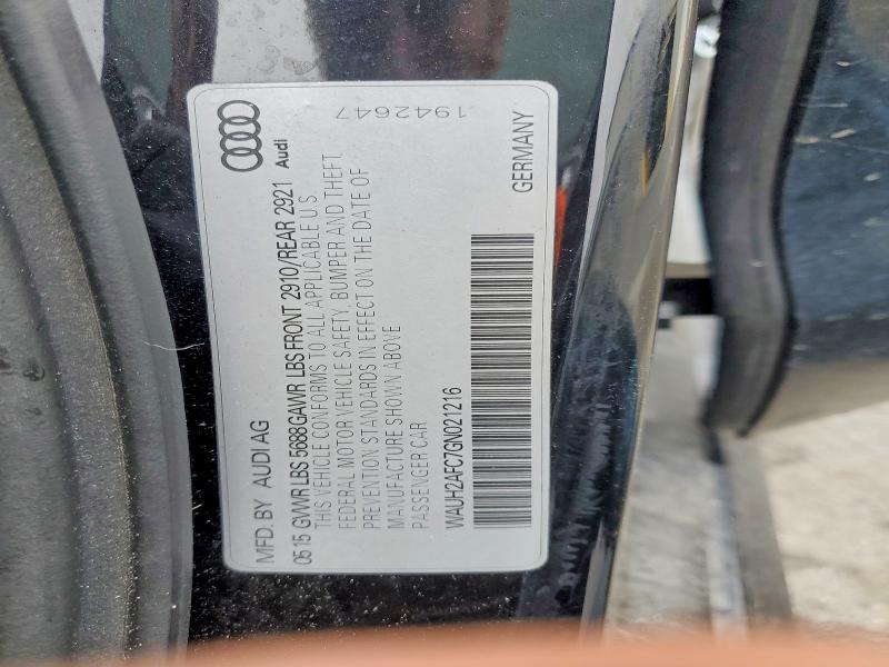 Aukcja sprzedaży 2016 Audi S6, vin: WAUH2AFC7GN021216, numer aukcji: 50099476