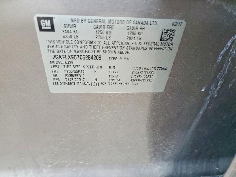 Продаж на аукціоні авто 2012 Gmc Terrain, vin: 2GKFLXE57C6284208, номер лоту: 51010236