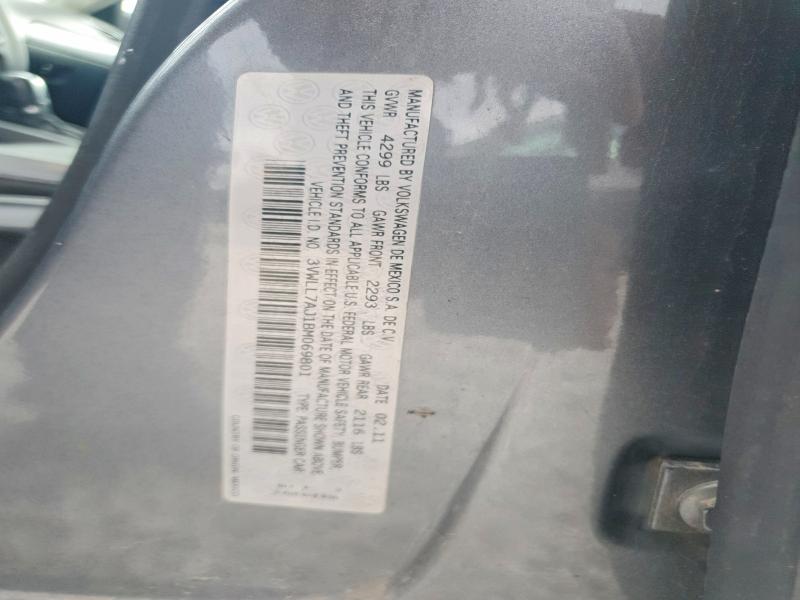 Aukcja sprzedaży 2011 Volkswagen Jetta, vin: 3VWLL7AJ1BM069801, numer aukcji: 49914106