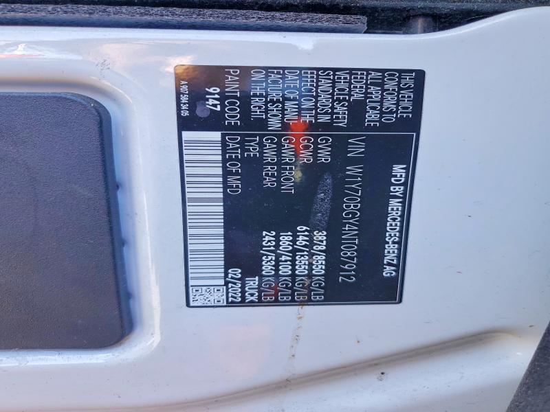 Aukcja sprzedaży 2022 Mercedes-benz Sprinter, vin: W1Y70BGY4NT087912, numer aukcji: 51426466