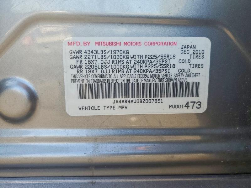 Продаж на аукціоні авто 2011 Mitsubishi Outlander Sport, vin: JA4AR4AU0BZ007851, номер лоту: 49142666