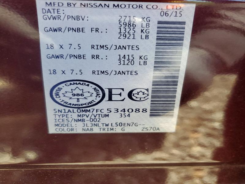Продажа на аукционе авто 2015 Infiniti Qx60, vin: 5N1AL0MM7FC534088, номер лота: 50164016