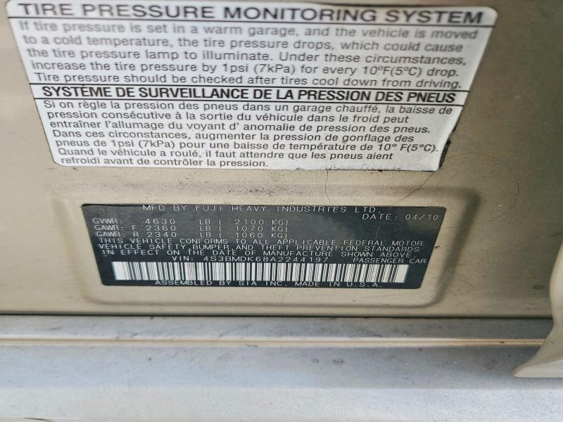 Продажа на аукционе авто 2010 Subaru Legacy, vin: 4S3BMDK68A2244197, номер лота: 48204286