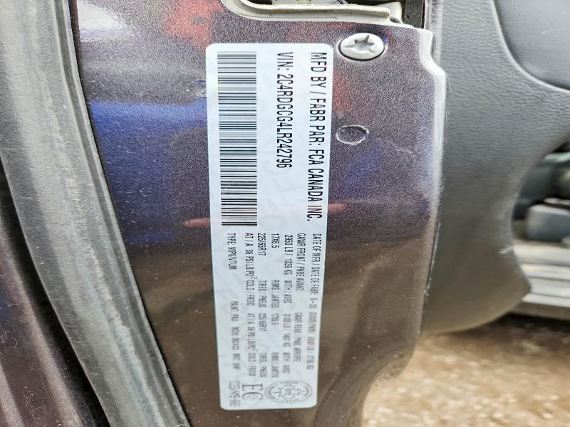 46377886 :رقم المزاد ، 2C4RDGCG4LR242796 vin ، 2020 Dodge Grand Caravan مزاد بيع