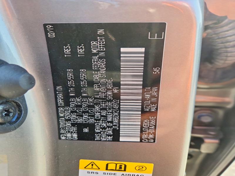 49852256 :رقم المزاد ، JTJYARBZXK2148922 vin ، 2019 Lexus Nx 300 مزاد بيع