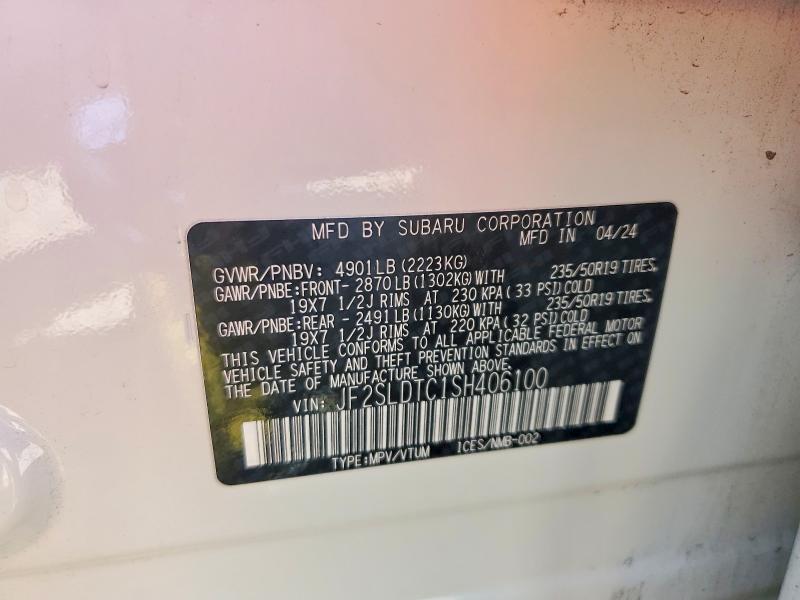Продаж на аукціоні авто 2025 Subaru Forester, vin: JF2SLDTC1SH406100, номер лоту: 51206356