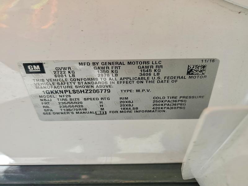 Продажа на аукционе авто 2017 Gmc Acadia, vin: 1GKKNPLS5HZ206779, номер лота: 51823786