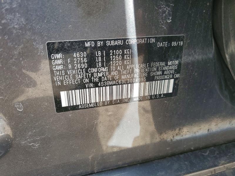 Aukcja sprzedaży 2020 Subaru Legacy, vin: 4S3BWAC63L3004995, numer aukcji: 50401876