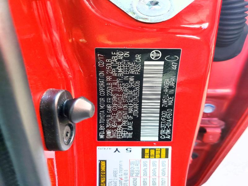2017 Toyota Prius მანქანა იყიდება აუქციონზე, vin: JTDKARFU7H3536006, აუქციონის ნომერი: 49807716