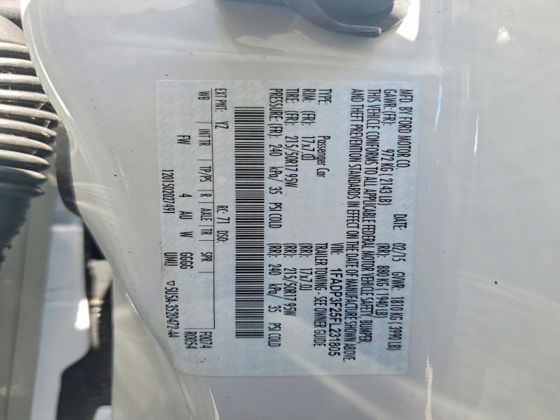Aukcja sprzedaży 2015 Ford Focus, vin: 1FADP3F25FL231805, numer aukcji: 49685206