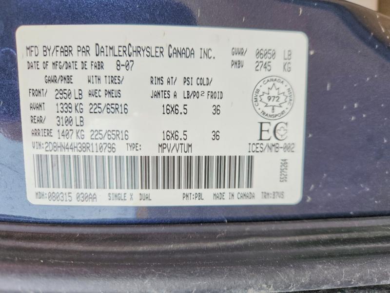 Aukcja sprzedaży 2008 Dodge Grand Caravan, vin: 2D8HN44H38R110796, numer aukcji: 49637056