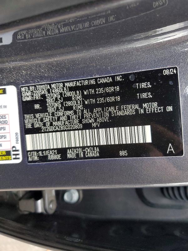 51541856 :رقم المزاد ، 2T2GDCAZ8SC020809 vin ، 2025 Lexus Nx مزاد بيع