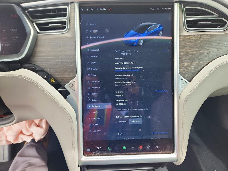 50670686 :رقم المزاد ، 5YJSA1E29GF147547 vin ، 2016 Tesla Model S مزاد بيع