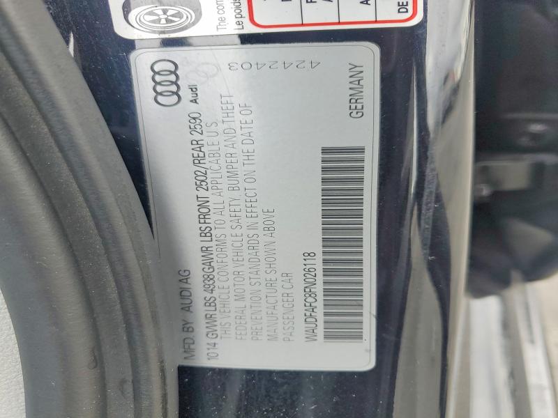 Aukcja sprzedaży 2015 Audi A6, vin: WAUDFAFC8FN026118, numer aukcji: 49628736