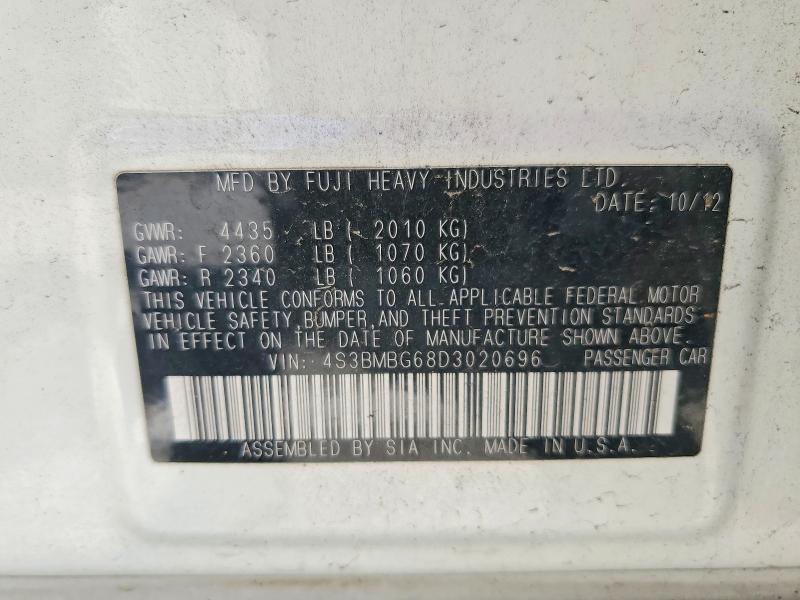 Продажа на аукционе авто 2013 Subaru Legacy, vin: 4S3BMBG68D3020696, номер лота: 52071146