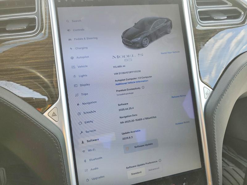 Продажа на аукционе авто 2015 Tesla Model S, vin: 5YJSA1E13FF115036, номер лота: 51166846