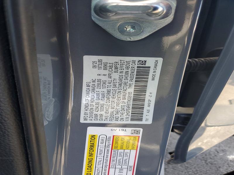 Продаж на аукціоні авто 2026 Honda Civic, vin: 2HGFE4F81TH308165, номер лоту: 49264836