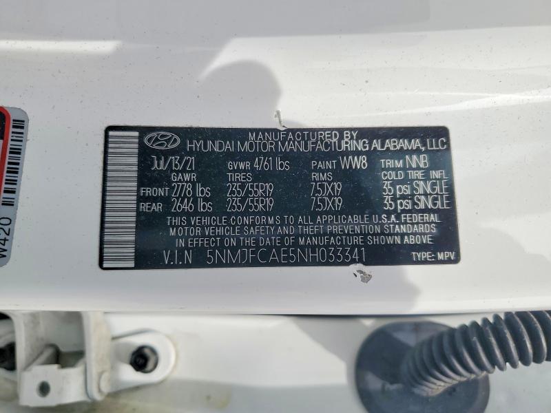 Продажа на аукционе авто 2022 Hyundai Tucson, vin: 5NMJFCAE5NH033341, номер лота: 51422096
