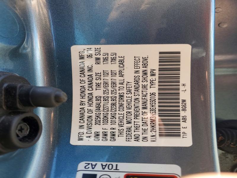 Продажа на аукционе авто 2014 Honda Cr-v, vin: 2HKRM3H53EH550106, номер лота: 48706946