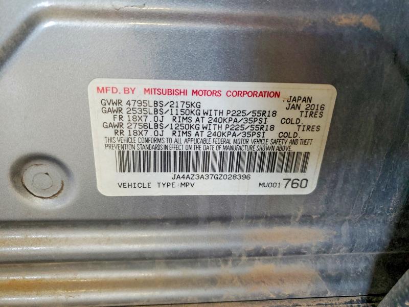 Продажа на аукционе авто 2016 Mitsubishi Outlander, vin: JA4AZ3A37GZ028396, номер лота: 49926246