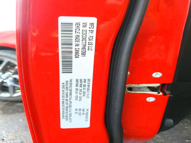 49422076 :رقم المزاد ، 2C3CDXCT7PH672681 vin ، 2023 Dodge Charger مزاد بيع
