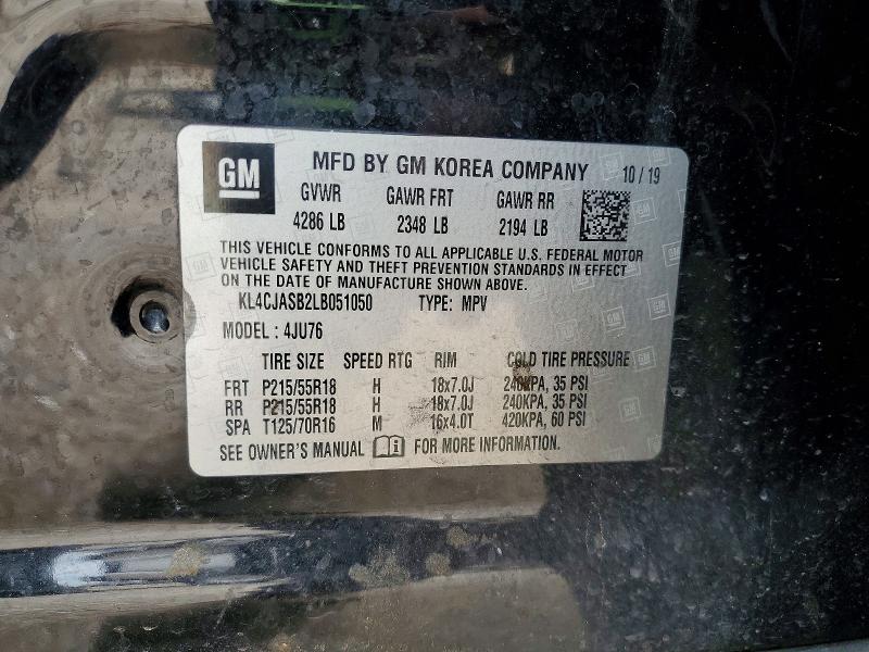 Aukcja sprzedaży 2020 Buick Encore, vin: KL4CJASB2LB051050, numer aukcji: 51032026
